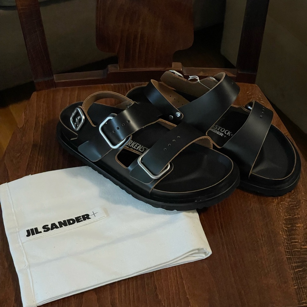 Birkenstock 1774 X Jil Sander Milano Black Sandals - Picture 4 of 4